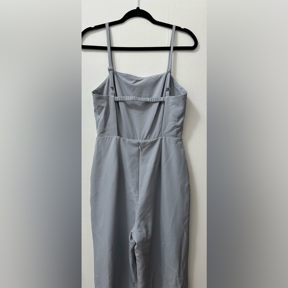 Light blue / silver Watch jumpsuit with square back - Picture 5 of 7